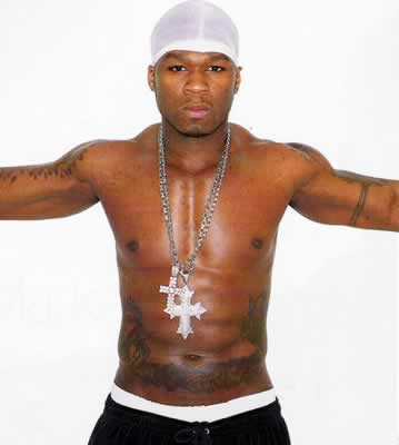 belly-tattoos-50-cents-god-and-devil - Famous Rapper 50 Cents Tattoos Pictures and Meanings