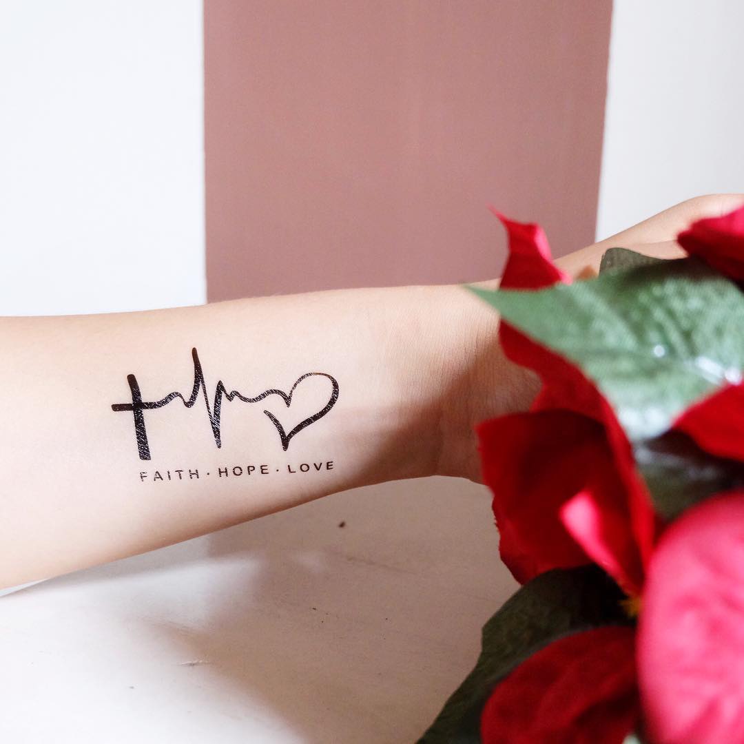faith-hope-and-love-with-heart-beat-line-temporary-tattoos-for-arm